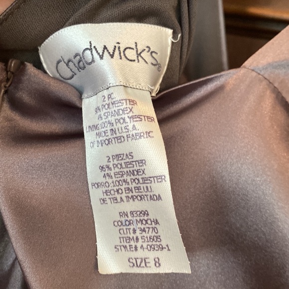 Beautiful Chadwicks size 8 evening gown gray - Picture 5 of 8